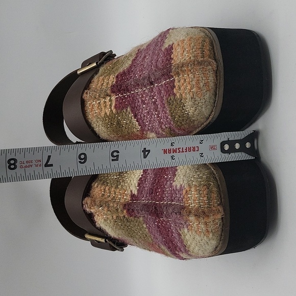 148- Free People Astrid Platform Mule Clogs Size 8 NWT – Multicolor Textured - Picture 5 of 13
